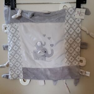 Maison Chic Gray and White Small Elephant Baby Blanket